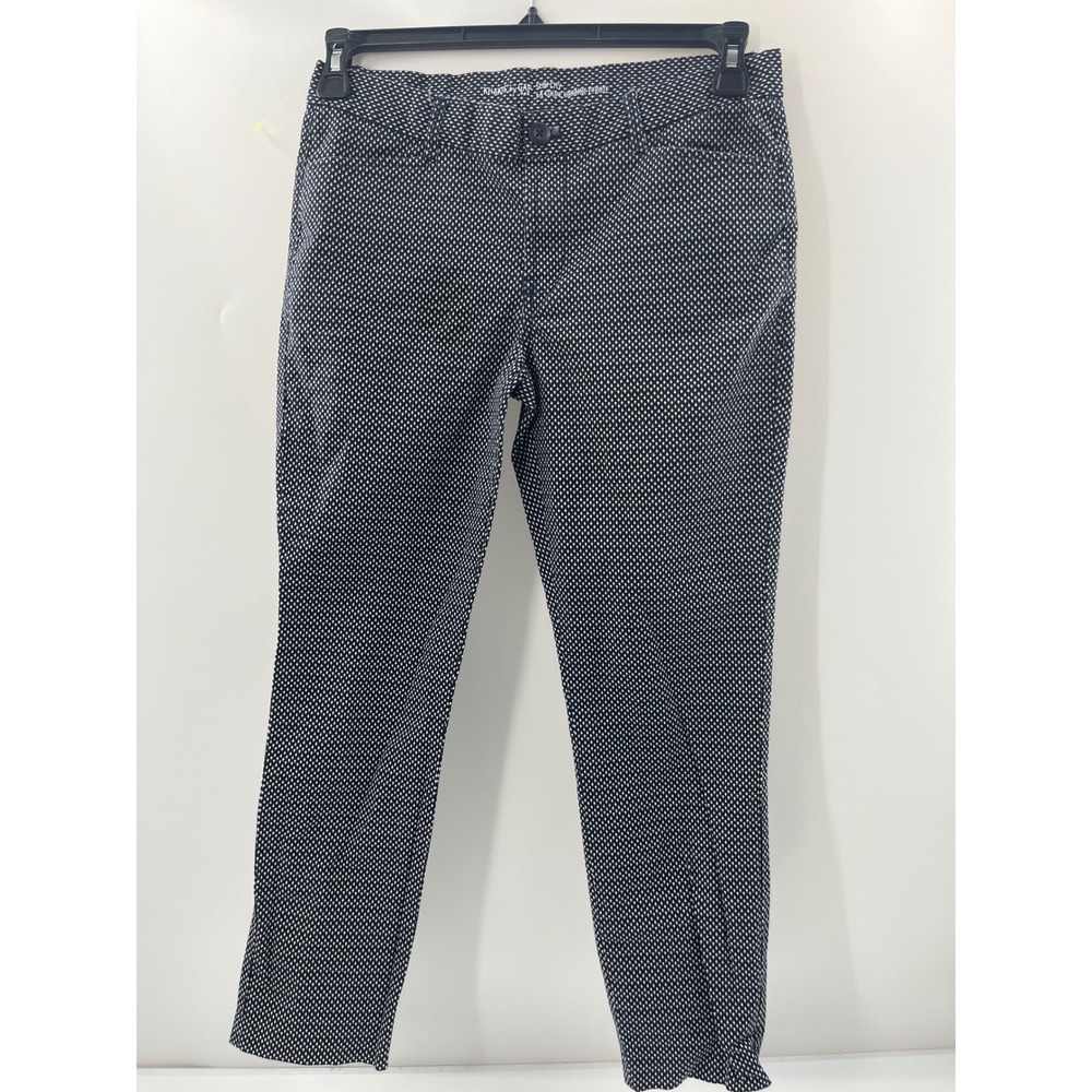Khakis by Gap Slim City Navy Blue White Dot Ankle Pants Size 4R Geometric Print